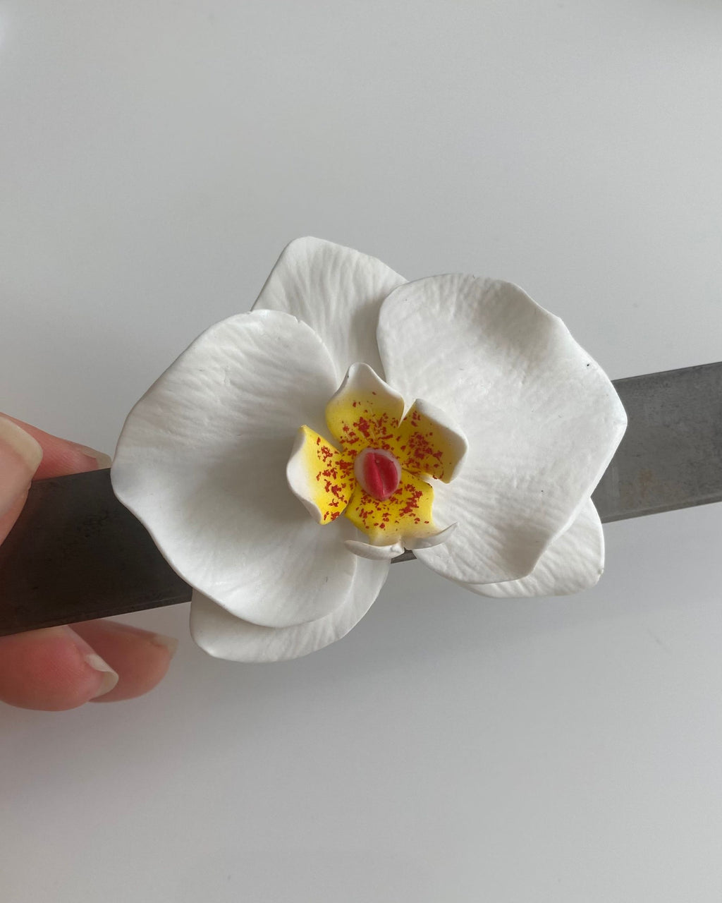 White Orchid Earrings