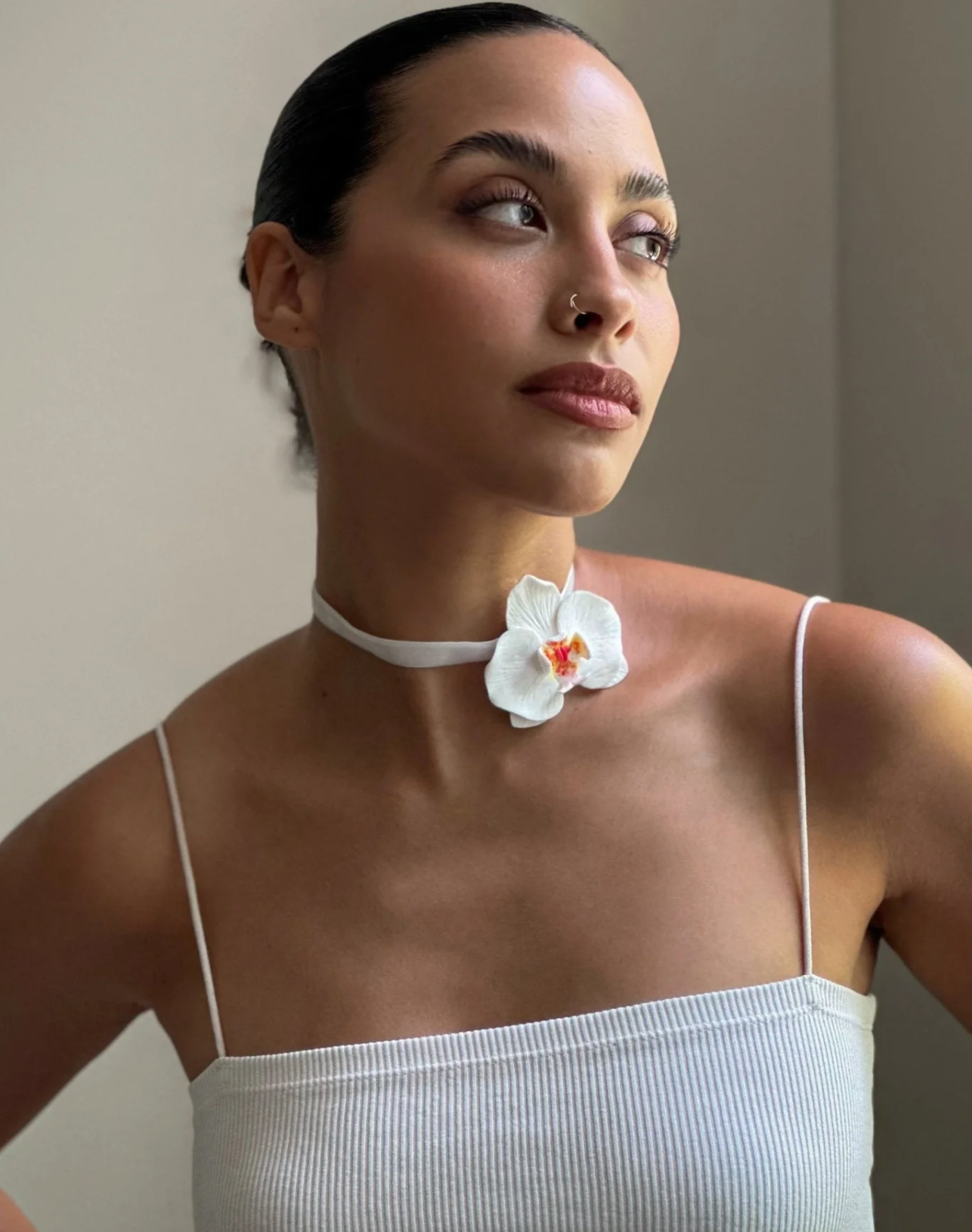 White Orchid Choker