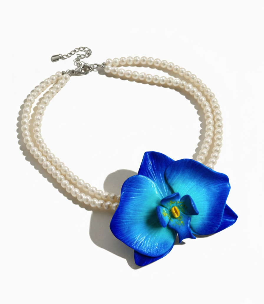 Hepburn Necklace - Orchid Pearl Choker