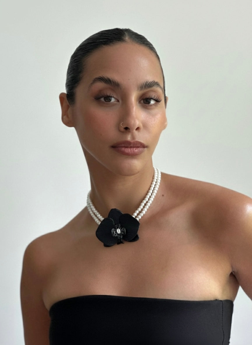 Hepburn Necklace - Orchid Pearl Choker