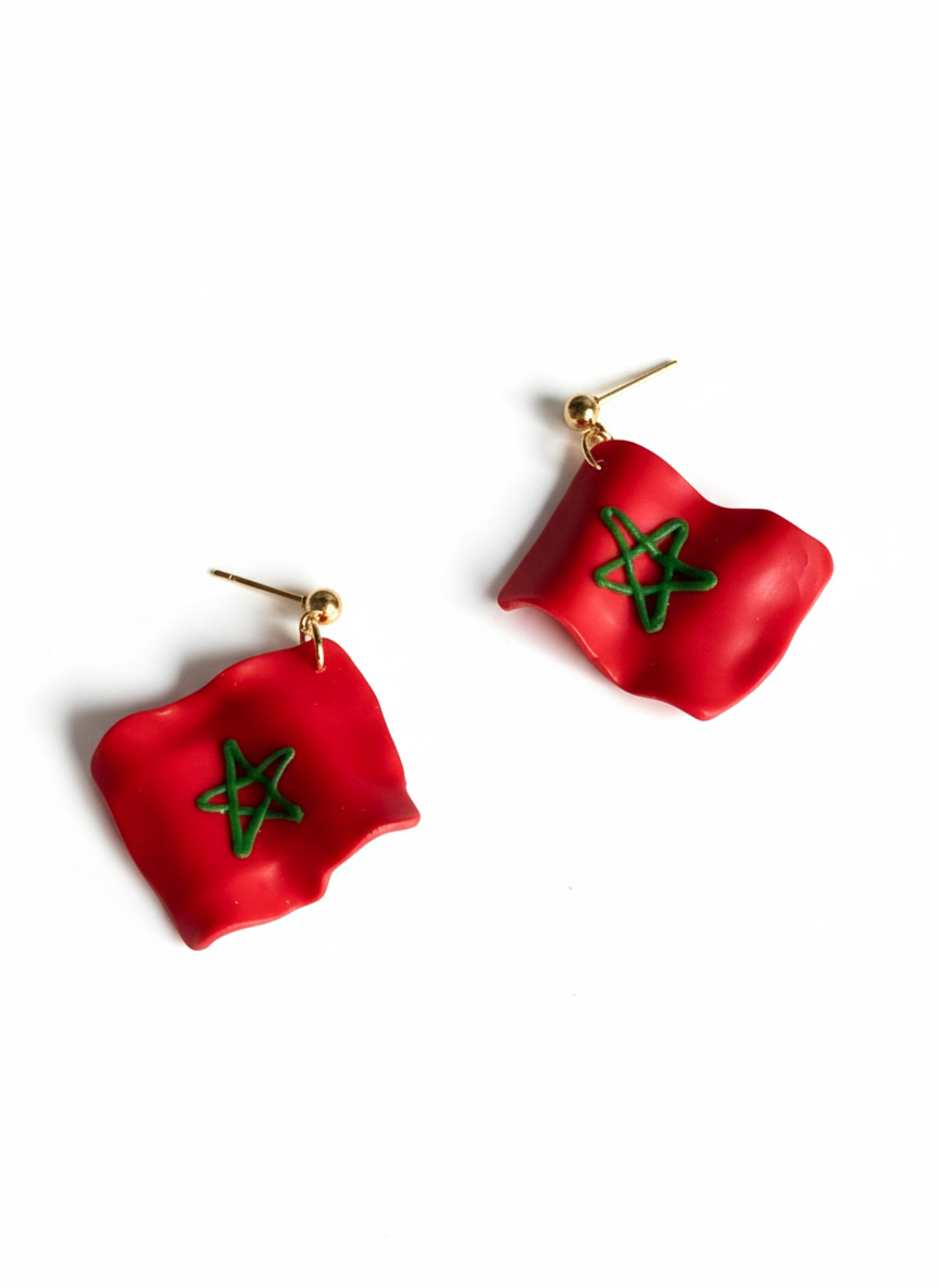 Moroccan Flag Earrings