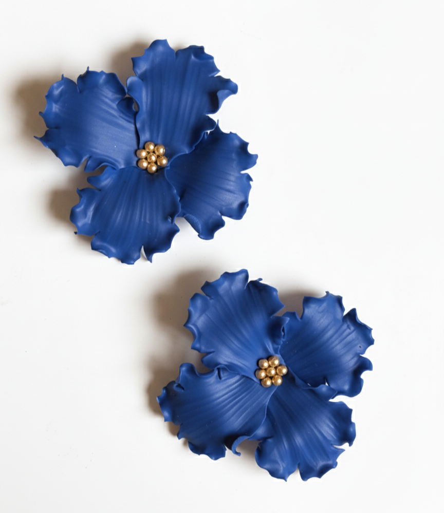Blue Lily Earrings