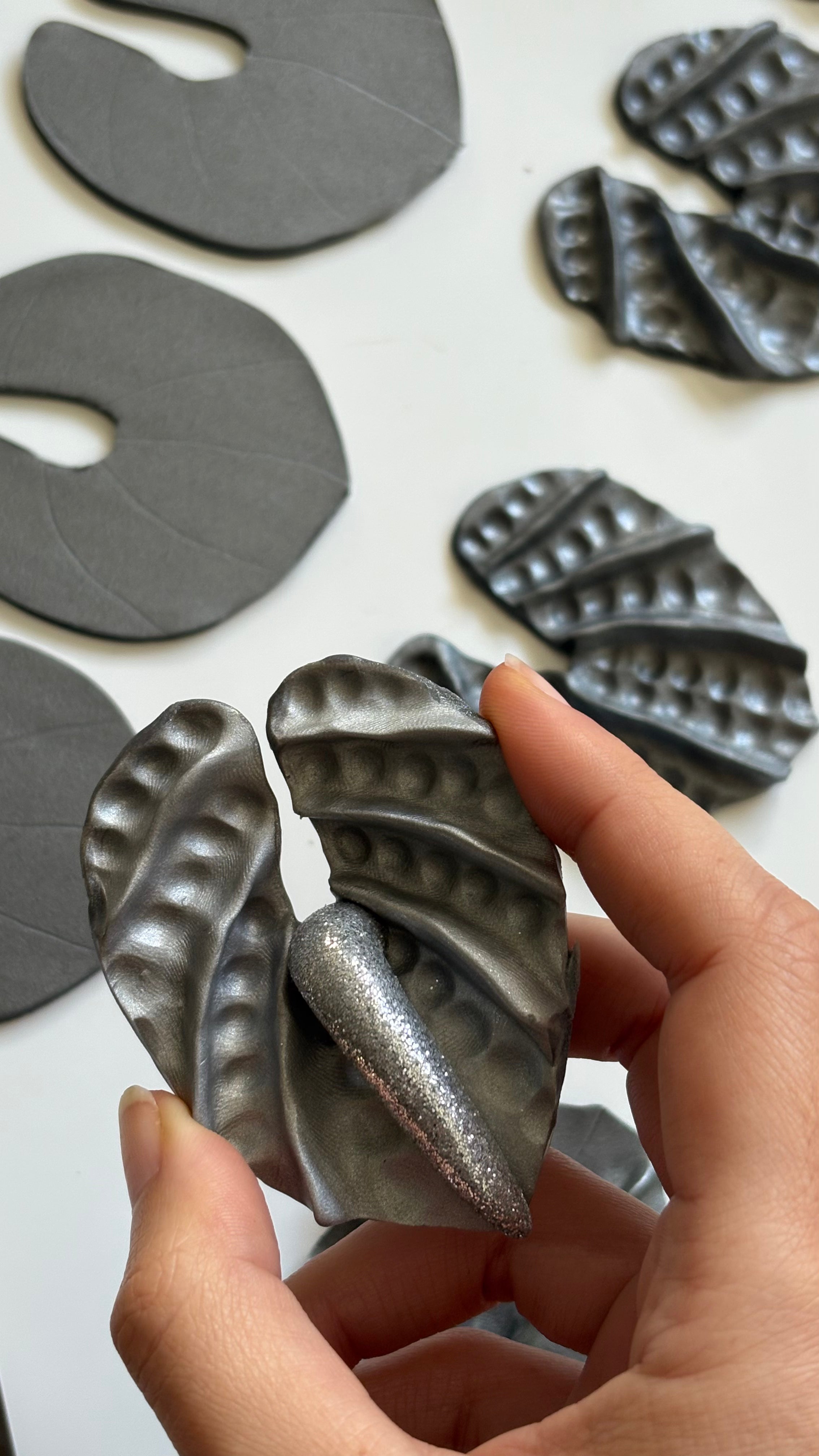 Metallic Anthurium Earrings