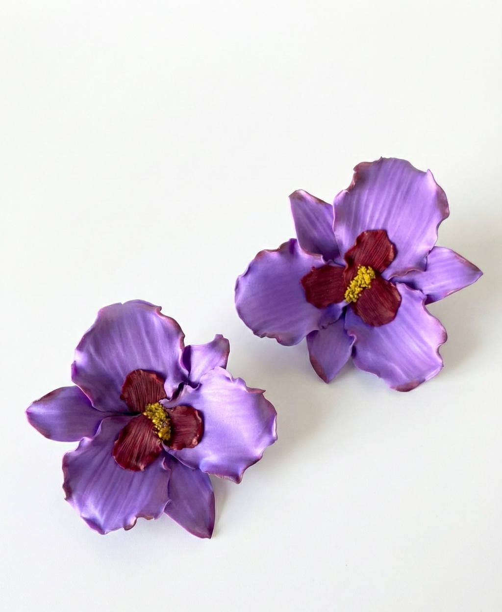 Purple Orchid Earrings