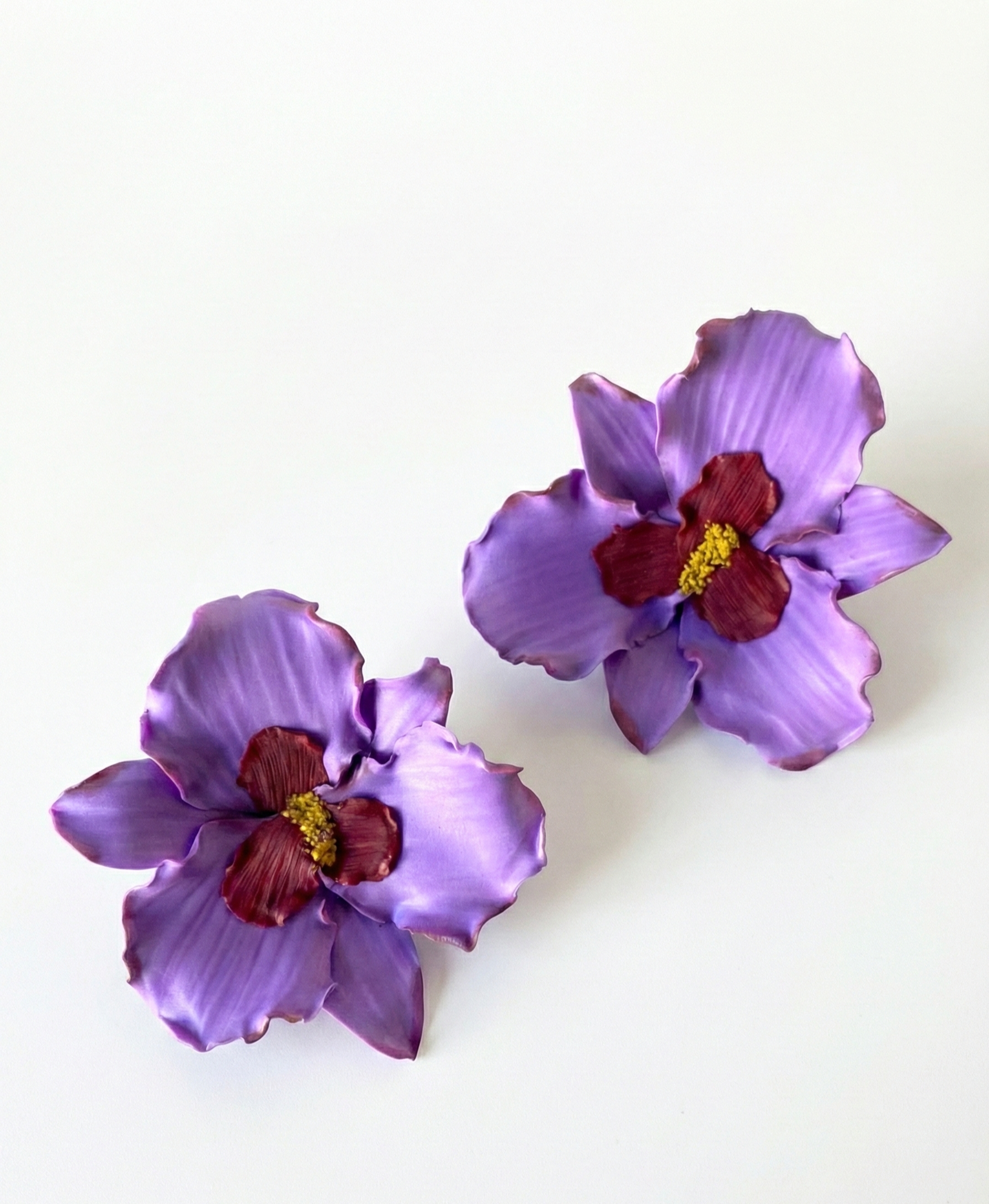 Purple Orchid Earrings